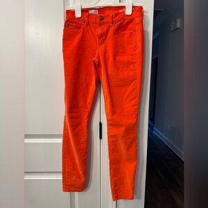 Women's Skinny Corduroy Jeans in Bold Orange